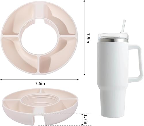 Miniatura 2 de Snack Bowl for Stanley 40 oz Tumbler with Handle, Tumbler Snack Tray Compatible with Stanley Cup 40 oz with Handle, Reusable Snack Ring for Stanley