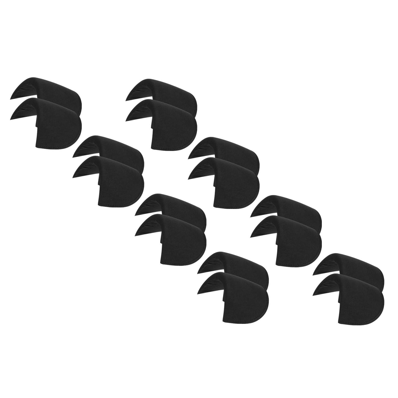 PATIKIL 8 Pairs Shoulder Pads, Costume Shoulder Pads Breathable Sponge Pads Covered Set-in Gauze for Women Clothing Men Blazer Suit Coat Sewing, Black,