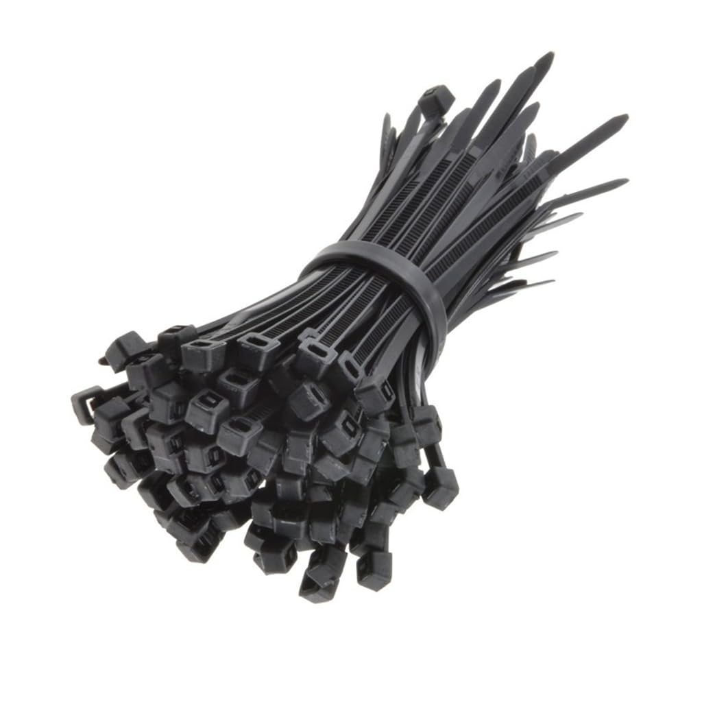 Ukcable-Ties Black Various Size And Pack Sizes Cable Ties 100Mm 150Mm 200Mm 300Mm Nylon Plastic Ul Approved Nylon 66, 94V-2 (200Mm X 7.6Mm - 50 Pack, )