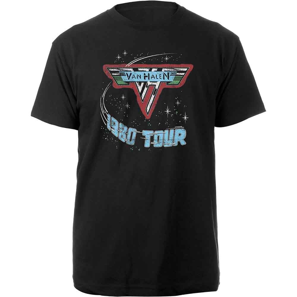 Van Halen Unisex T-Shirt. 1980 Tour (Large)