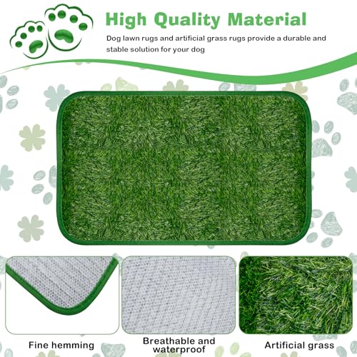 WANDGU Wiederverwendbare Hundetoilette Hunde Rasenteppich: 50×70cm Künstlicher Grasteppich, Premium Kunstrasen für Hunde, Hundeklo, Trainingsunterlage Hundetoilette für Balkon, Terrasse, Garten