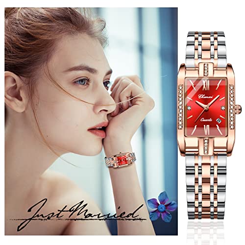 Avaner A79-68 Women'S Wrist Watches, Stainless Steel Quartz Watches, Square Watch Dress Watch With Calendar Window thumb #4