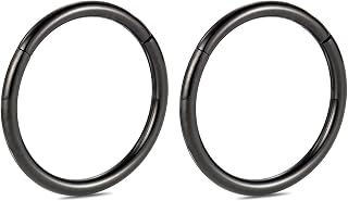 hengkaixuan 8G / 10G / 12G / 14G / 16G / 18G / 20G G23 Titan Gelenkte Segmentohrringe Knorpel Helix Lippe Tragus Nasenring Reifenschläfer Körper Piercing 2 PCS