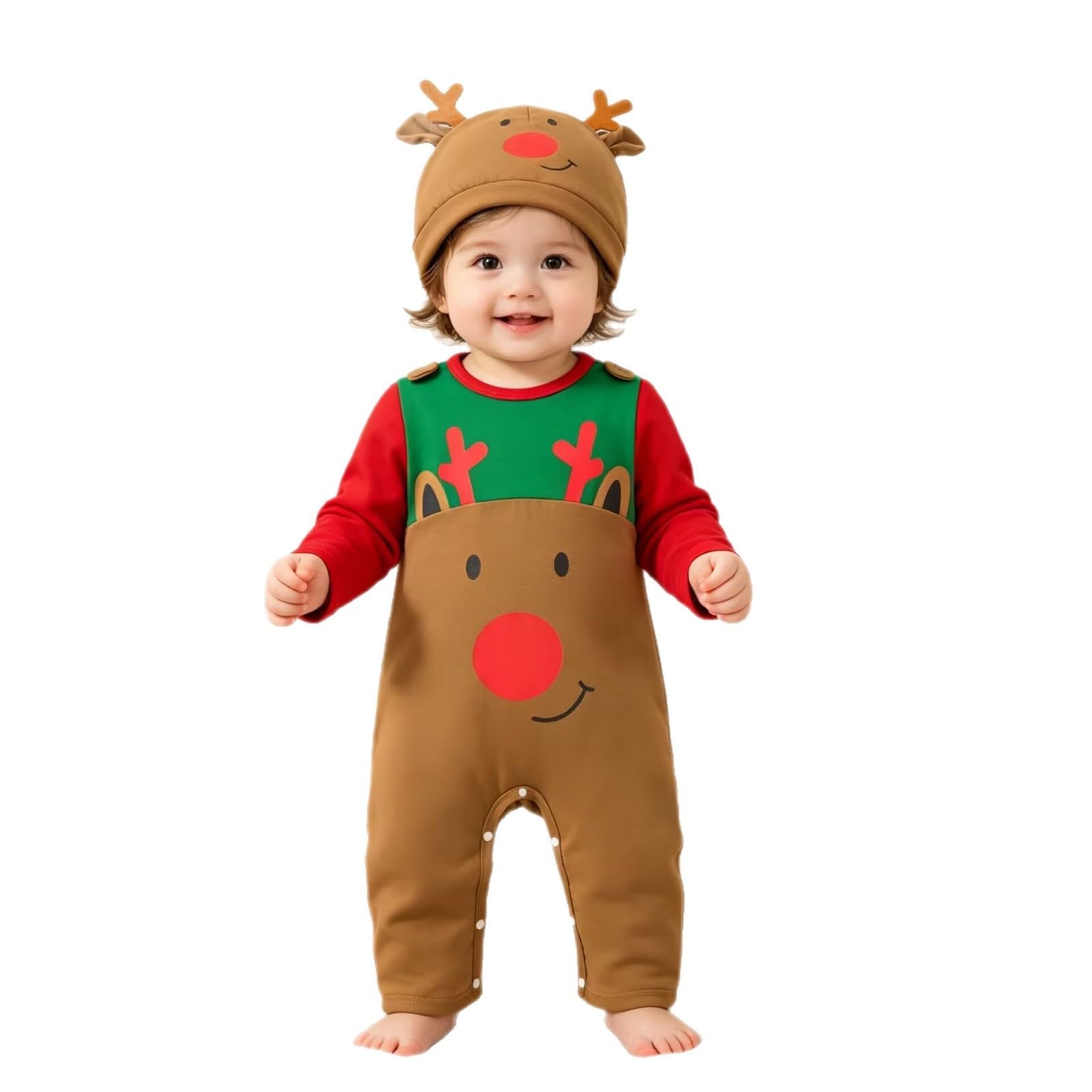 Unisex Baby Christmas Costume Flannel Hooded Outfit Santa Claus Newborn — image 1