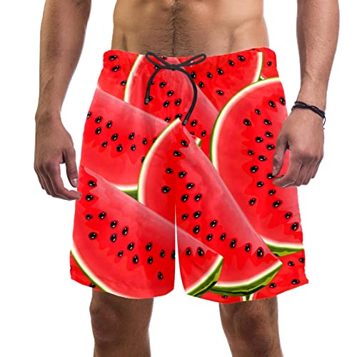 Short de bain homme pastèque rouge anti frottement et séchage rapide