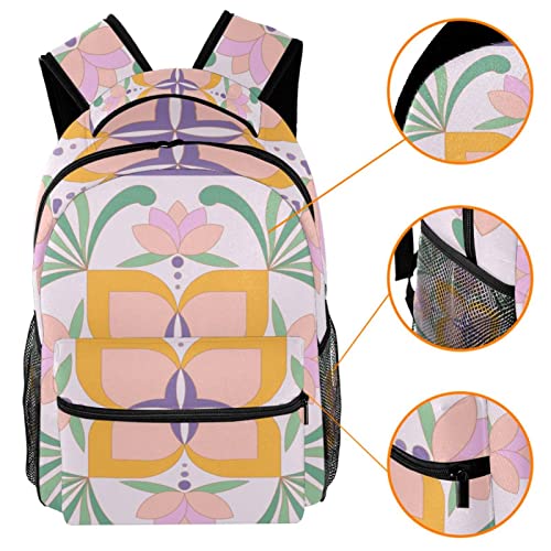 Sac à dos ordinateur portable à motif géométrique et structure légère taille unique - 3