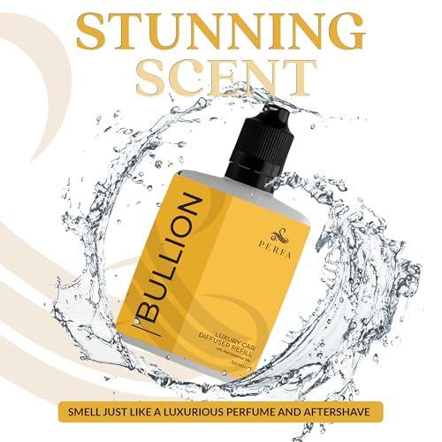 Image of Bullion Car Air Fresheners (Refill) | Affordable Car Air Fresheners for Men | 50ml Diffuser Refill | 6 Months Freshener Long Lasting | Gift-Ready Men's Pefume by Perfa