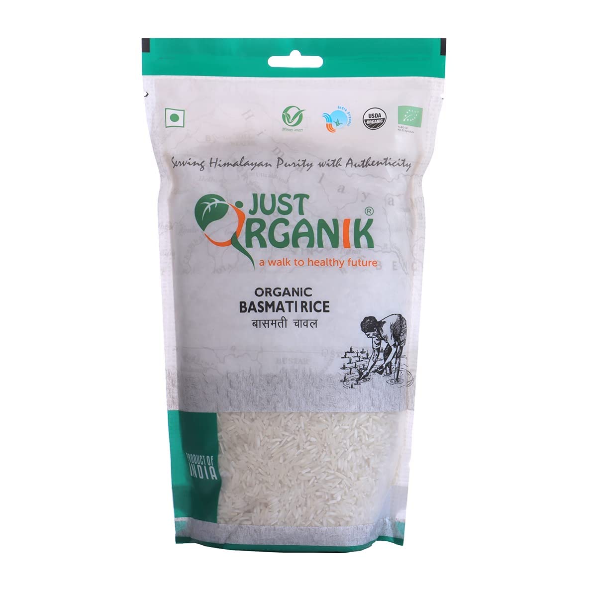 Riz Basmati 100% Organic repas sain en famille avec riz indien naturel