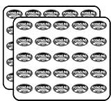 Oval Flying Pig Marathon 26.2 (Cincinnati Run Running Ran Race) Sticker for Scrapbooking 1" 50 Pack Stickers Waterproof Vinyl Decals