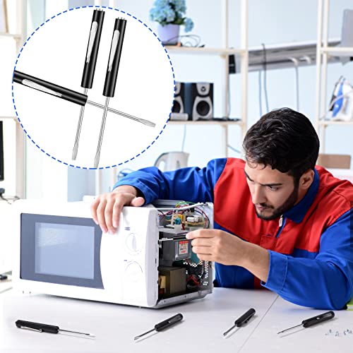Image of Minatee 30 Pcs Pocket Screwdriver Mini Tops and Pocket Clips Magnetic Slotted Screwdriver with Magnet Small Slotted Screw Driver for Mechanical Electrician Technician Repair Tool(Black)