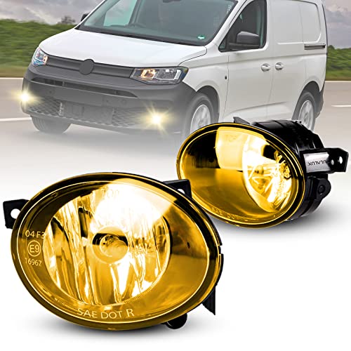 Tula Motoren Juego de faros antiniebla para Sprinter (906) 2013-up Amarok 2012-2016 Crafter 30-50 (2E) 2013-2016 Caddy V (SB) 2020-up,1 par conductor y conductor lado (HB4-51W) lente amarilla