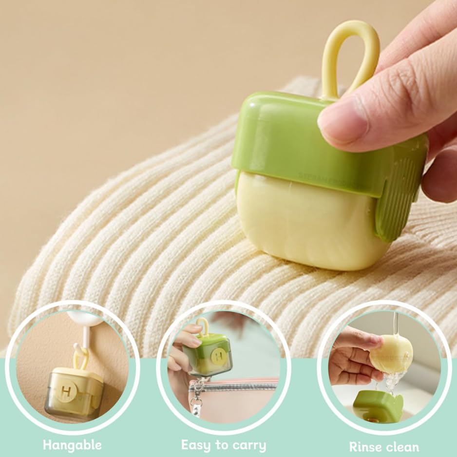 Image of Mini Lint Roller - Washable & Reusable Sticky Roller, Portable Pet Hair Remover for Clothes, Travel & Home, Compact Hair Remover for Household Use, Clothes Dog Cat Hair Remover Mini Travel Size