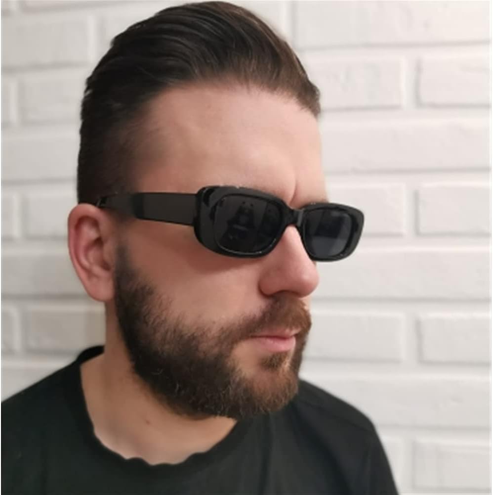 ENTHYI Rectangle Sunglasses for Women Retro 90s Sunglasses Small Narrow Square Frame UV400 Protection - Image 5