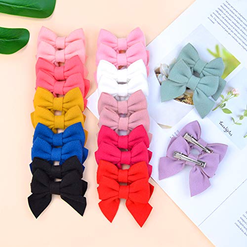 Choicbaby 40Pcs/20Colors 2.8 Inches Baby Girls Hair Bows Clips Alligator Clips Felt Woolen Hair Barrettes Hair Accessories For Toddlers Infants Kids And Little Girls thumb #3