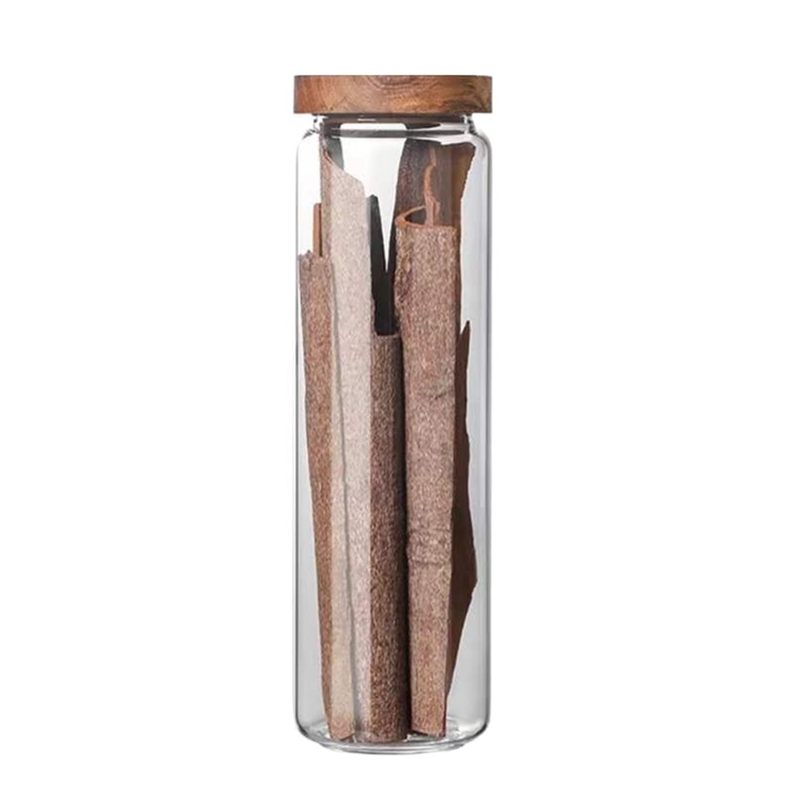 3 Stück Küchen-Glas-Vorratsglas, Glasbehälter, Holzdeckel, versiegelt, for Süßigkeiten FüR TrockenfrüChte(1700ML)