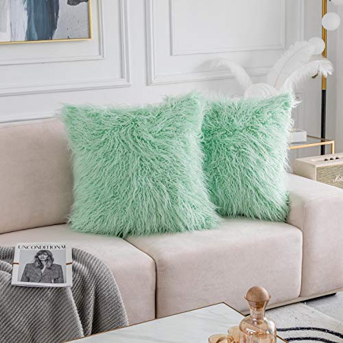 Home Brilliant Faux Fur Cushion Covers 20 x 20 Inch