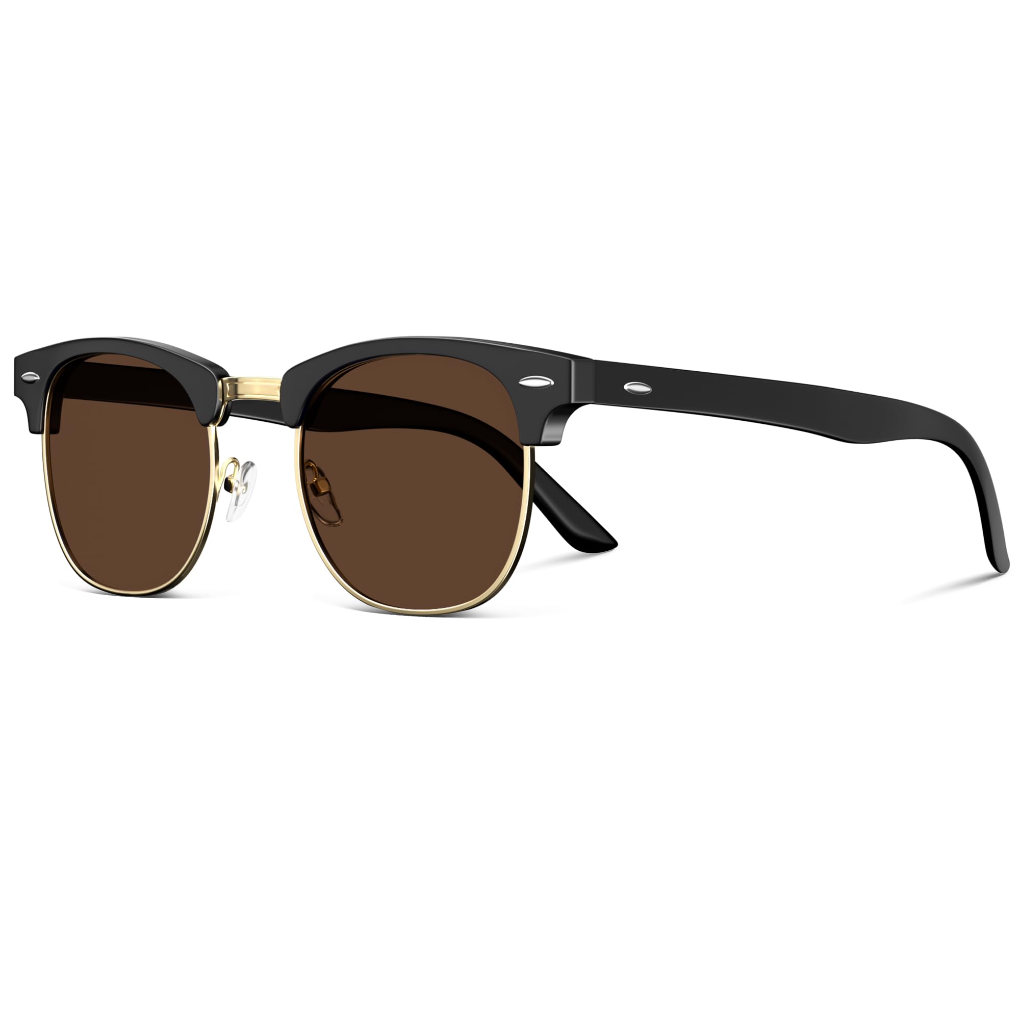 Neusaro Polarisierte-Halbrahmen-Sonnenbrille Herren Damen Retro Klassisch | UV Schutz Sonnenbrillen,Ideal für Autofahren Reisen und Camping