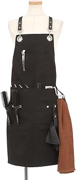 Amazon.co.jp: [deeds] 美容師 専用設計 エプロン シザーホルダー 付き