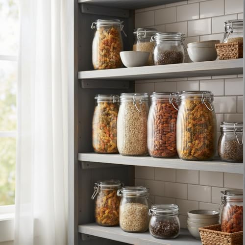 Image of ginoya brothers - Kitchen Glass Jar (1, 2000 Ml. Ballon Jar)
