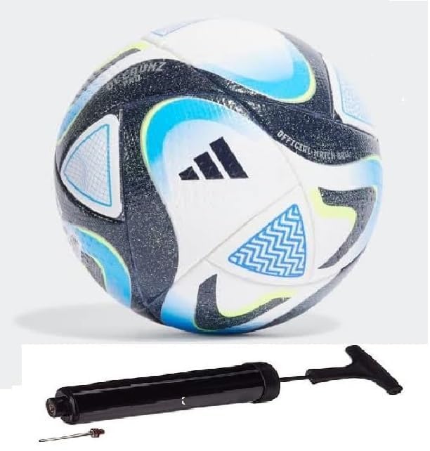 New World Cup 2023 Football Ball Size 5 with Free Pump and Pin Suitable for Hard Ground with Out Grass Training,Practice Professional Football, Multicolour