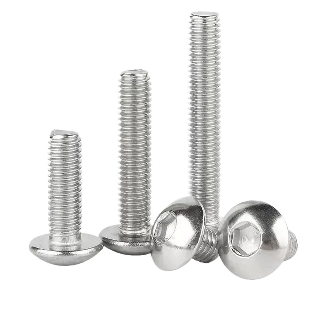 Viti Bulloni, Viti a Testa bombata con esagono Incassato M2-M10 X 3-60 mm in Acciaio Inossidabile 304(M8 (5p),50mm)