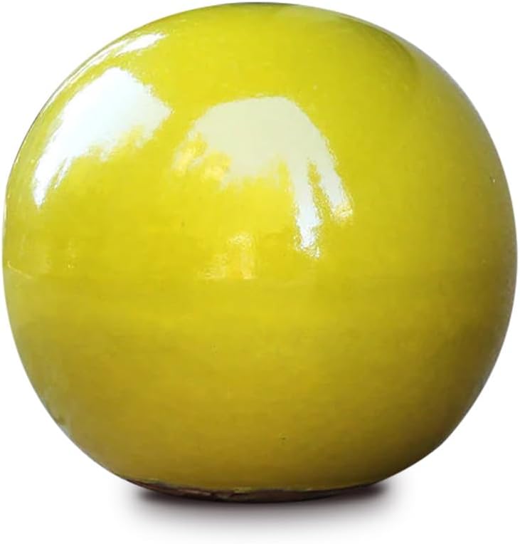 PLANTATOREM Ceramic Glazed Garden Sphere 12 Inch – Outdoor Decorative Gazing Ball Orb for Lawn, Patio, Yard & Home Decor, Green Stream