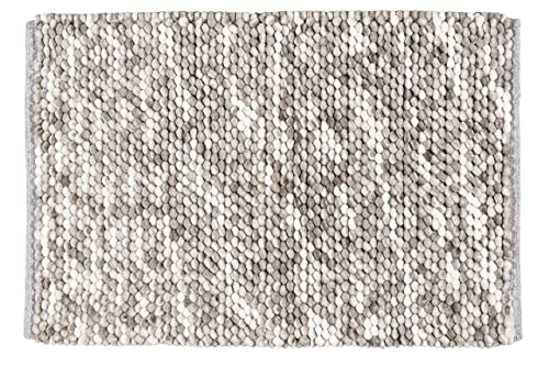 WENKO Badteppich Urdu Taupe, Badematte, sicher, weich, fusselfrei