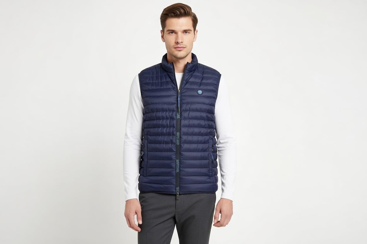 GIUBBOTTO SMANICATO UOMO ESTIVO 60 GRAMMI LEGGERO - PIUMINO UOMO SMANICATO - GILET PRIMAVERILE SPORTIVO