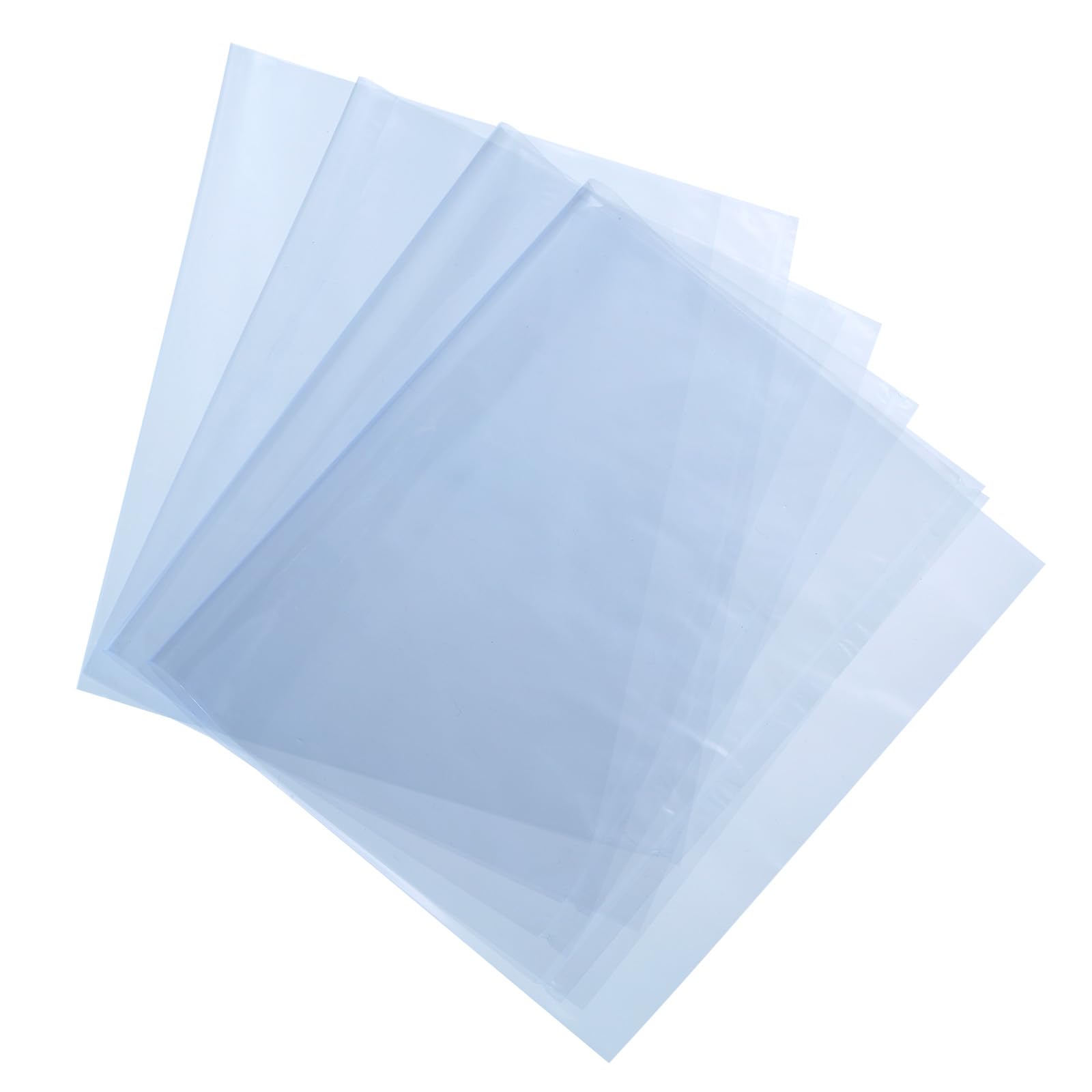 uxcell 100Pcs 12x7 Inch Shrink Wrap Bags, Blue Clear PVC Heat Shrink Wrap for Gift Basket, Bath Soaps, Candles and Homemade DIY Projects