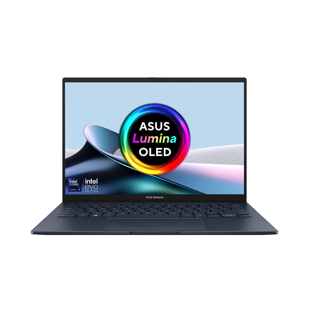 ASUS Zenbook 14 OLED UX3405CA Laptop | 14.0" WUXGA OLED Touchscreen | Intel Core Ultra 9 285H | 32GB RAM | 1TB PCIe G4 SSD | Backlit Keyboard | Windows 11 | Intel EVO