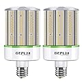 GEPLAD 2-Pack 250W E39 Mogul Base LED Bulb, 5000K Daylight 35000LM LED Corn Light Bulb, 1000Watt HPS/Metal Halide Bulb Equivalent,120-277V