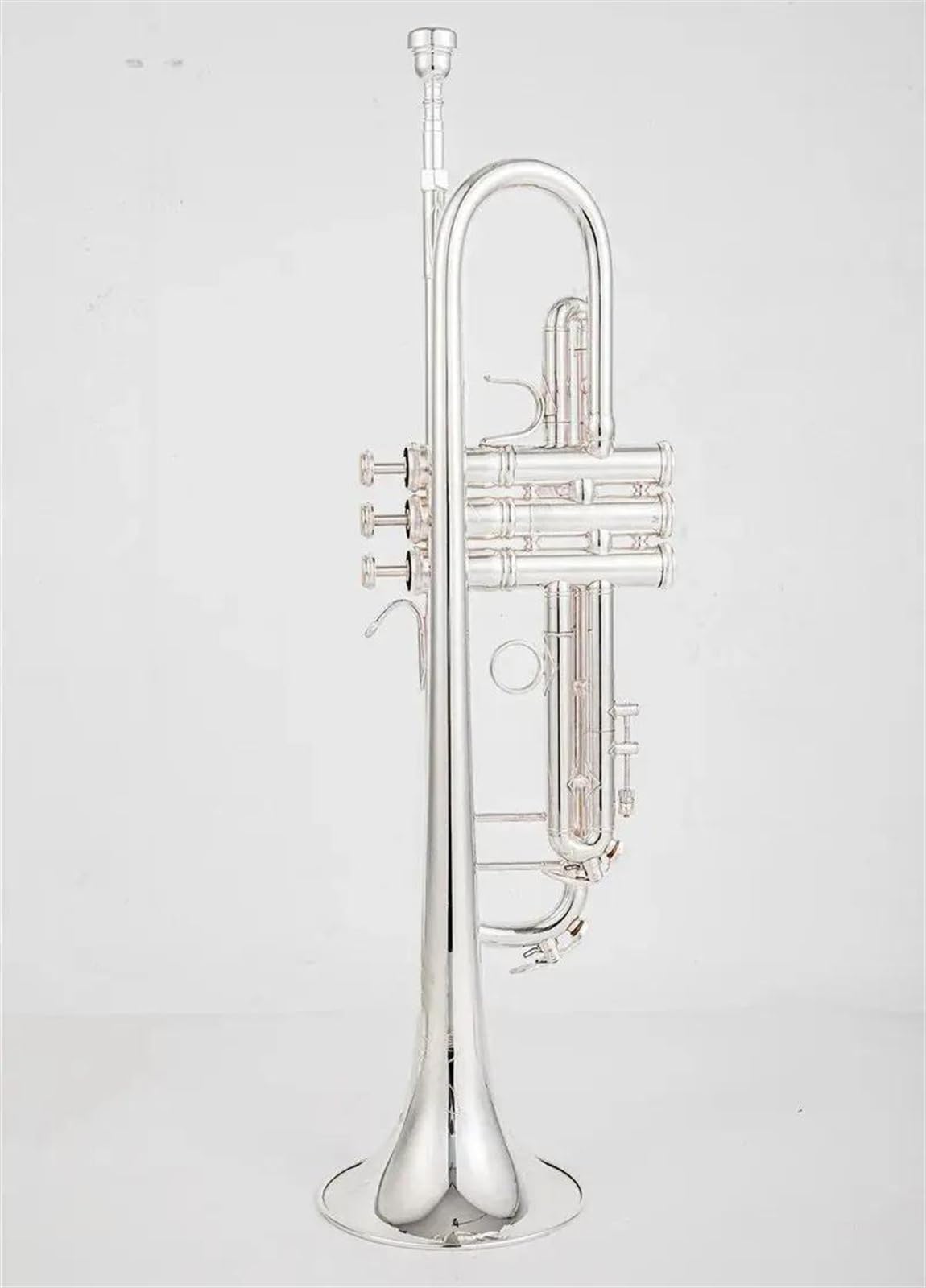 Standard Trompeten Silberne Trompete Flaches Blasinstrument Blechblasinstrument Studenten-Edelstahl Standard Professionelles Musikinstrument Trompete