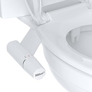 Hibbent Ultra-Slim Bidet Attachment for Toilet, Non-electric Dual Nozzle (Frontal & Rear Wash) Hygienic Bidet Toilet, Adjustable Water Pressure with Fresh Water Bidet Toilet Attachment, White