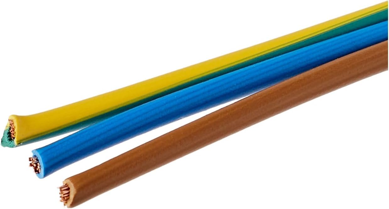 Electraline 25148 - H07V-K Cable, Sección 1 x 2.5 mm, 5m, multicolor