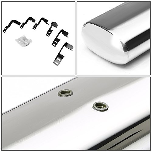 6 Inches Oval Tubing Side Step Nerf Bar Running Board Compatible With Dodge Ram 1500 2500 3500 Crew Cab 4-Door 09-20, Stainless Steel, Polished Chrome #TOP2