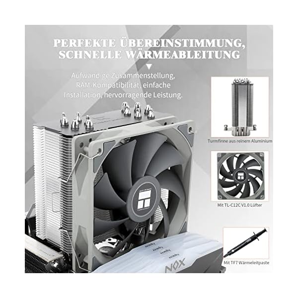 Thermalright BA120 CPU Air Cooler, 6 Heat Pipes, TL-C12C PWM Quiet Fan CPU Cooler con S-FDB Bearing, para AMD AM4 AM5/Intel 1700/1150/1151/1155/1200, PC Cooler - Image 5