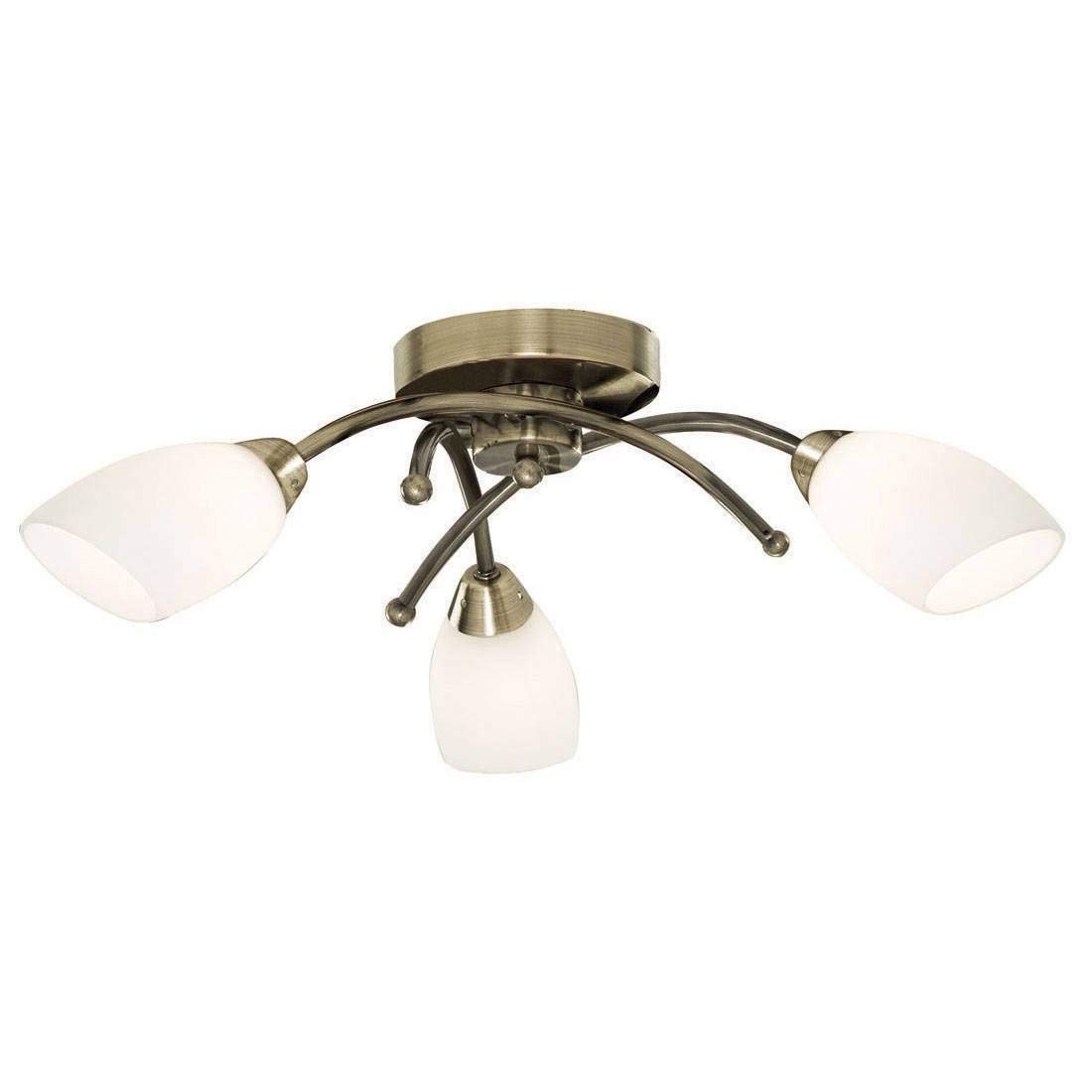 Plafonnier Searchlight Opera en métal blanc suspendu au design minimaliste épuré