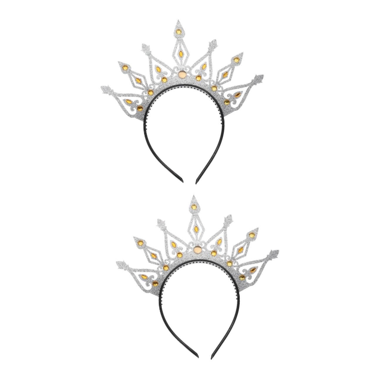 Didiseaon 2 Piezas diadema de coronas para novias novia joya plata festival diademas Tiara diadema con decorativa para el plastico