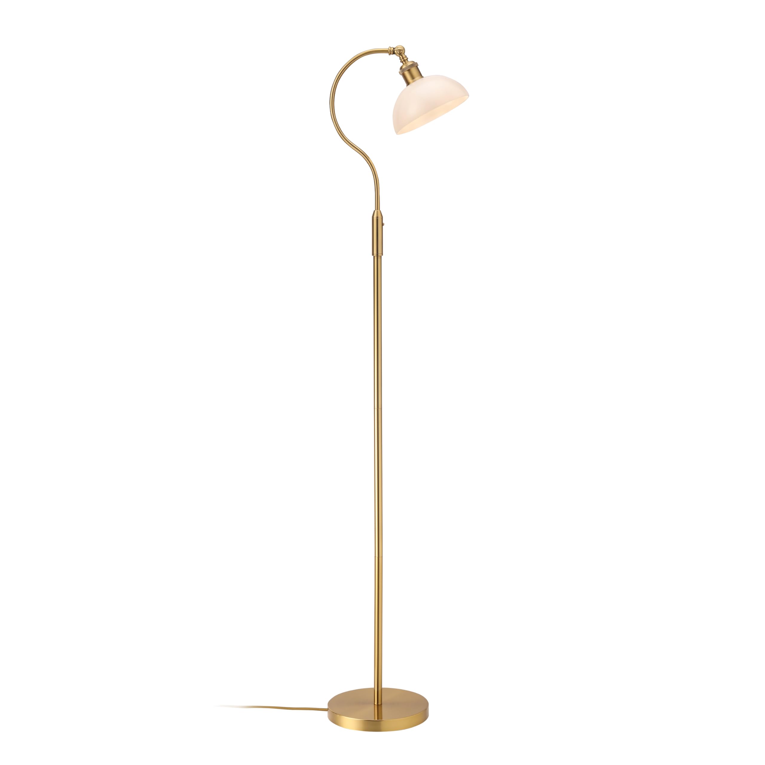 OBright Heritage - Bankers Floor Lamp 3-Level Touch Dimming Adjustable Tilt Shade Removable Lampshade Design E26 Socket with