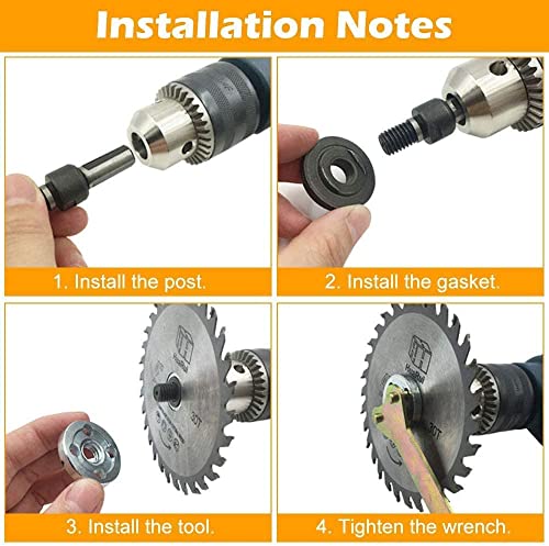 Image of AASONS Electric Drill Variable Angle Grinder Connecting Rod with 1pc Wood, Marble Cutting Blade, Flap Disk for Paint Remover, Sanding disc and Iron Grinding Wheel