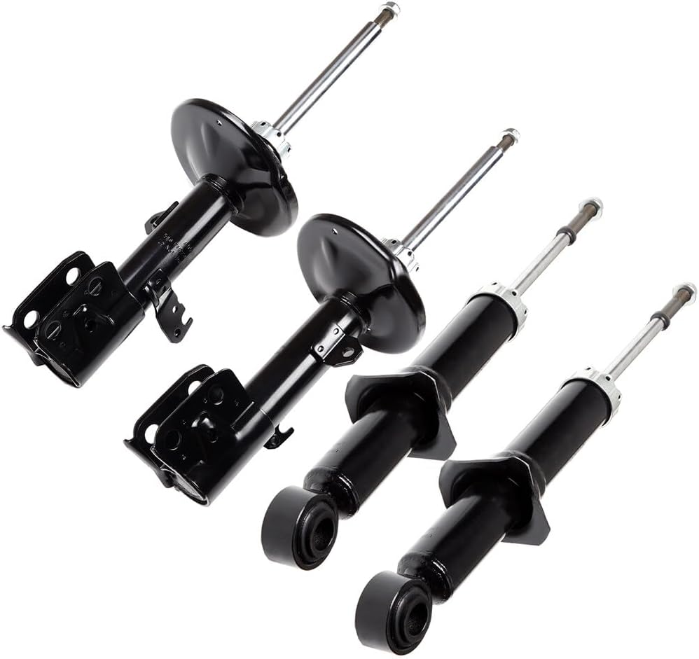 4pcs AMCCM Front Rear Shock & Strut Fits 2009-2010 for Pontiac Vibe for 2009 2010 2011 2012 2013 Toyota Corolla Replace Shock Absorber 339114 339115 341448 72597 72598 72599