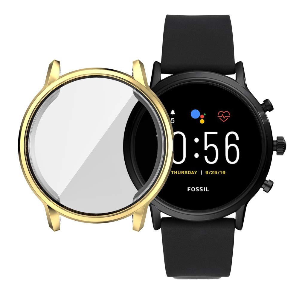 YUANSHIHUIYUANSHIHUI Watch Case Suitable for FOSSIL Gen 5 Carlyle All-inclusive Electroplated TPU Protective Shell Smartwatch Accessories