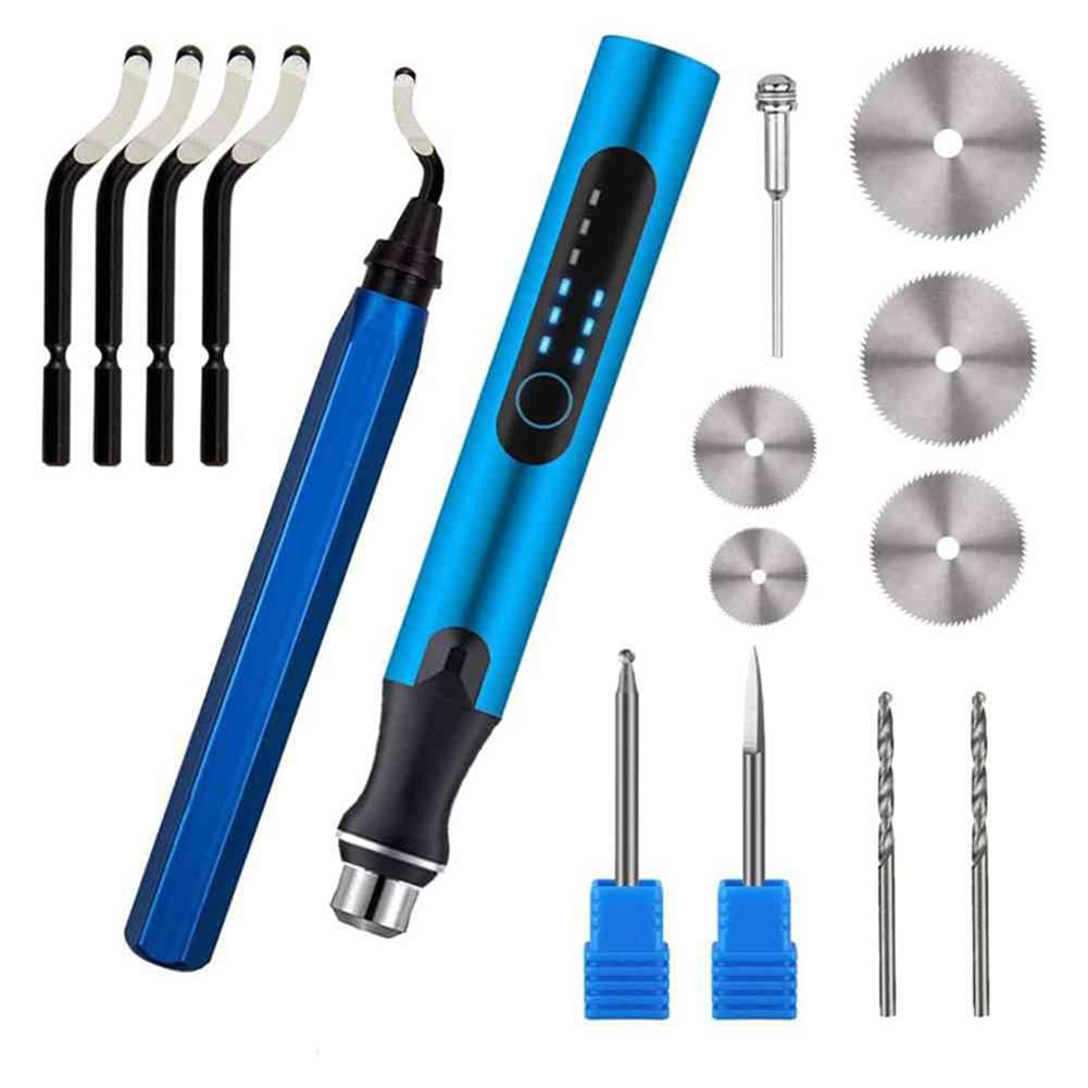 Kit D'Outils D'Impression 3D, Outils D'Ébavurage, Stylo Rotatif Électrique USB à 3 Vitesses pour Fraise D'Impression 3D, Modèle D'Imprimante 3D, Modèle en Résine