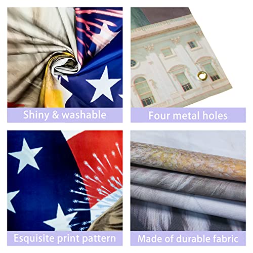 Image of Independence Day Backdrop,7x5FT 4th of July Backdrop American Flag Background USA Flag Portrait Banner Patriotic Veterans Party Decor Supplies