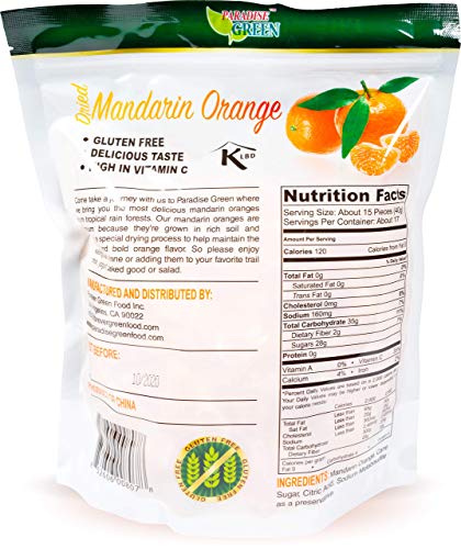 Paradise Green - Dried Mandarin Oranges 24oz - Sweet Dehydrated Mandarin Orange Sun Dried In Nature, Vegan (Kosher Certified), Dairy Free, 1.5 LBS - Thumbnail 2