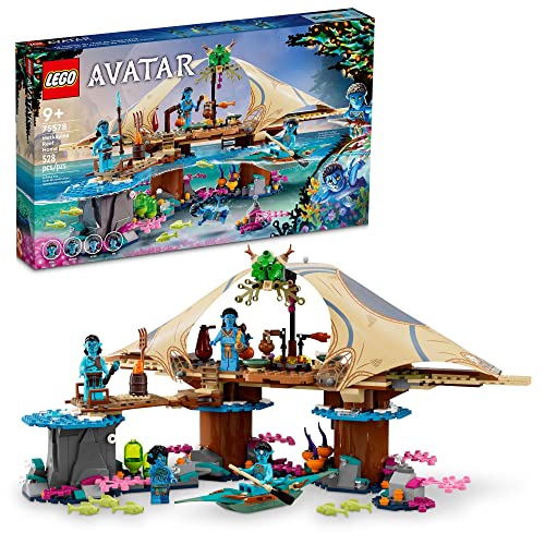 LEGO Avatar: The Way of Water Metkayina Reef Home 75578 Building Toy Set with Village Canoe Pandora Scenes Neytiri and Tonowari Minifigures Movie Set