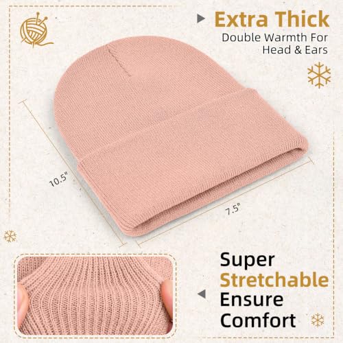Image of ZOORON Beanie for Men Women Slouchy Winter Beanie Hats Cuffed Skull Caps