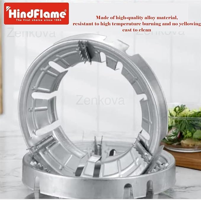 Gas Saver Stand, Gas Stove Burner Stand, Gas Flame Protector From Wind Burner Cover Protector Windproof Energy Saving, Metal Body (Pack of 2) - Image 3 thumbnail