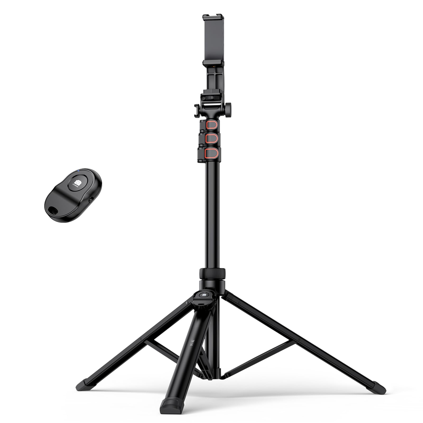Fockety Treppiede per Telefono, Bastone Selfie Allungabile da 160 Cm in Lega di Alluminio, Treppiede per Vlogging con Telecomando Bluetooth per YouTuber Vlogger Riunioni di Famiglia in Streaming Live