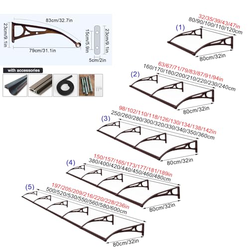 Toldo para jardín y terraza transpirable e impermeable para proteger puertas y ventanas 6